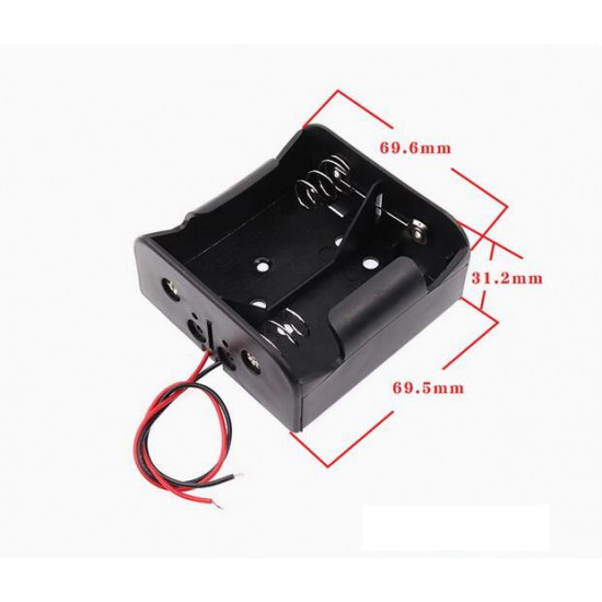2 D-Cell Battery Holder, with Cable without Connector. 2 D-Cell Battery Holder, with Cable without Connector.