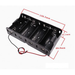 4 D-Cell Battery Holder, with Cable without Connector.