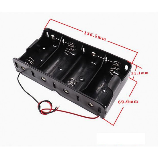 4 D-Cell Battery Holder, with Cable without Connector. 4 D-Cell Battery Holder, with Cable without Connector.