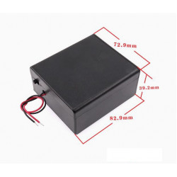 2 D-Cell Battery Holder, with Cover ON-Off Switch and Cable without Connector.