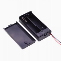 2 AAA Battery Holder, with Cover ON-Off Switch and DC5521 Male Plug Cable.