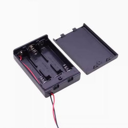 3 AA Battery Holder, with Cover ON-Off Switch and DC5521 Male Plug Cable.