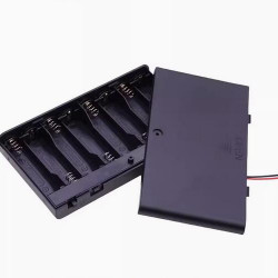 8 AA Battery Holder, with Cover ON-Off Switch and SM2.5 (Needle) Plug Cable.
