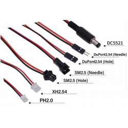 4 AAA Battery Holder, with Cover ON-Off Switch and DC5521 Male Plug Cable.
