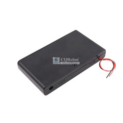 8 AA Battery Holder, with Cover ON-Off Switch and Cable without Connector.
