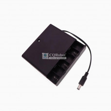 6 AA Battery Holder, with Cover ON-Off Switch and DC5.5-2.1 Male Plug Cable.