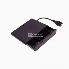 6 AA Battery Holder, with Cover ON-Off Switch and USB Female Plug Cable.