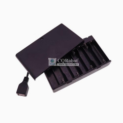 8 AA Battery Holder, with Cover ON-Off Switch and USB Female Plug Cable.