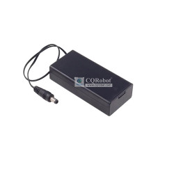 2 - 18650 Battery Holder Series Connection, with Cover and On/Off Switch, with DC5.5-2.1 Male Plug Cable.