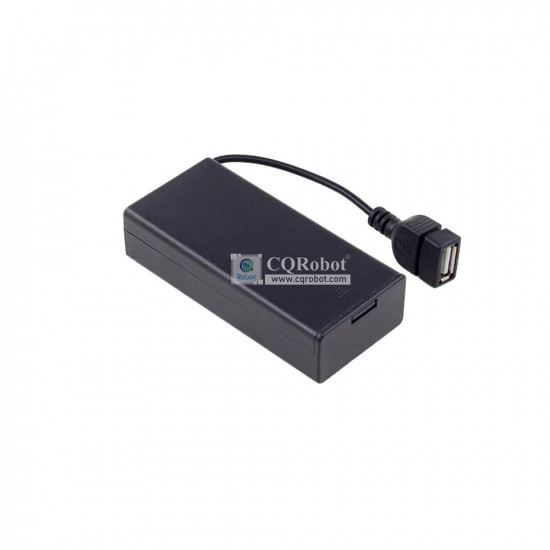 2 - 18650 Battery Holder Series Connection, with Cover and On/Off Switch, with USB Female Plug Cable. 2 - 18650 Battery Holder Series Connection, with Cover and On/Off Switch, with USB Female Plug Cable.