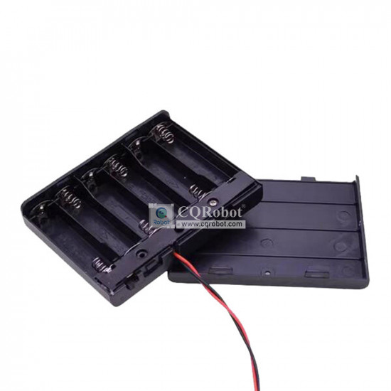 6 AA Battery Holder, with Cover ON-Off Switch and DC5521 Male Plug Cable. 6 AA Battery Holder, with Cover ON-Off Switch and DC5521 Male Plug Cable.