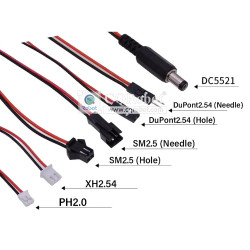 3 AA Battery Holder, with Cover ON-Off Switch and DC5521 Male Plug Cable.
