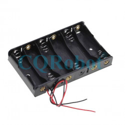 6 AA Battery Holder, with Cable without Connector.