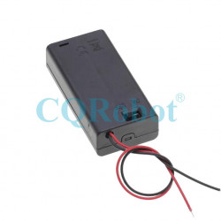 2 AA Battery Holder, with Cover ON-Off Switch and Cable without Connector.