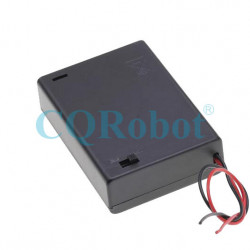 3 AA Battery Holder, with Cover ON-Off Switch and Cable without Connector.