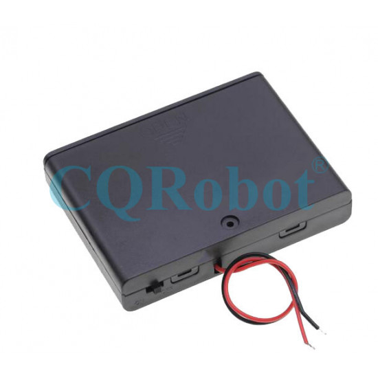 6 AA Battery Holder, with Cover ON-Off Switch and Cable without Connector. 6 AA Battery Holder, with Cover ON-Off Switch and Cable without Connector.