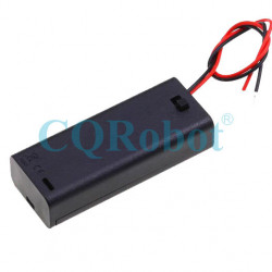 2 AAA Battery Holder, with Cover ON-Off Switch and Cable without Connector.