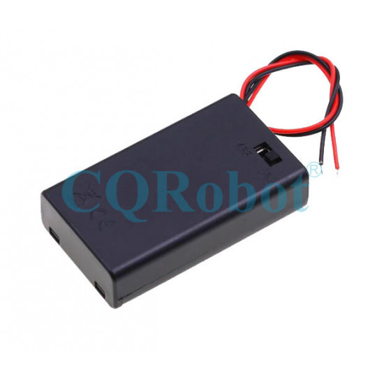 3 AAA Battery Holder, with Cover ON-Off Switch and Cable without Connector. 3 AAA Battery Holder, with Cover ON-Off Switch and Cable without Connector.