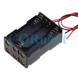 6 AAA Battery Holder Back to Back, with Cable without Connector.