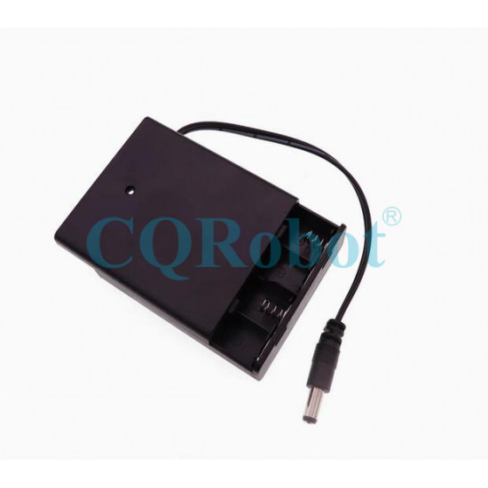 4 AA Battery Holder, with Cover ON-Off Switch and DC5.5-2.1 Male Plug Cable. 4 AA Battery Holder, with Cover ON-Off Switch and DC5.5-2.1 Male Plug Cable.