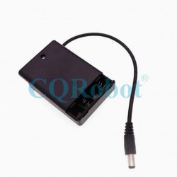 4 AAA Battery Holder, with Cover ON-Off Switch and DC5.5-2.1 Male Plug Cable.