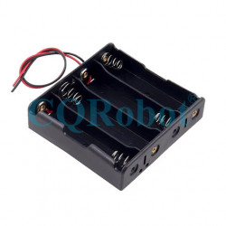 4 - 18650 Battery Holder Series Connection, with Cable without Connector.