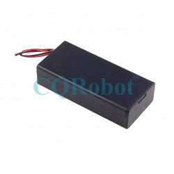 2 - 18650 Battery Holder Series Connection, with Cover ON-Off Switch and Cable without Connector.