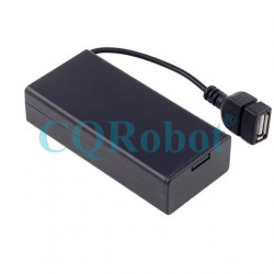 2 - 18650 Battery Holder Series Connection, with Cover and On/Off Switch, with USB Female Plug Cable.