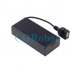 2 - 18650 Battery Holder Series Connection, with Cover and On/Off Switch, with USB Female Plug Cable.