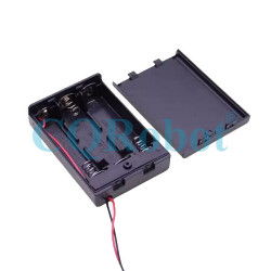 3 AA Battery Holder, with Cover ON-Off Switch and DC5521 Male Plug Cable.