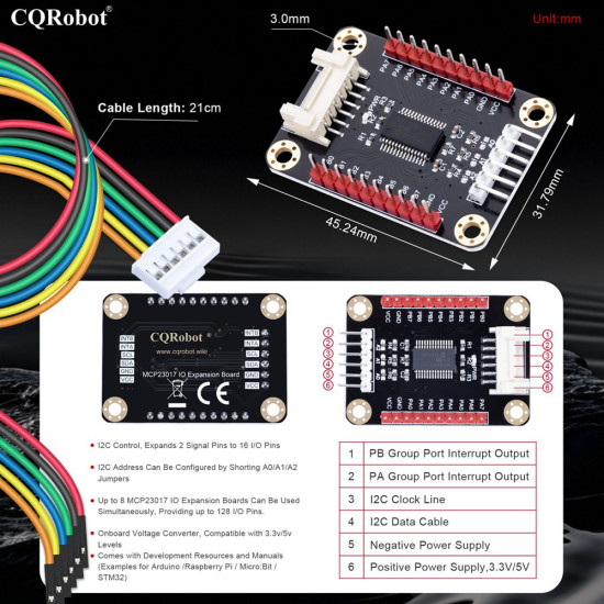 MCP23017 IO Expansion Board MCP23017 IO Expansion Board