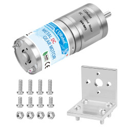  164.63:1 HP Metal DC Geared-Down Motor 25Dx47.8L mm 6W/6V, with Fix Bracket.