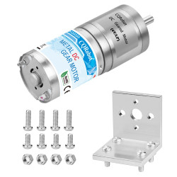  164.63:1 LP Metal DC Geared-Down Motor 25Dx47.8L mm 3W/6V with Fix Bracket.