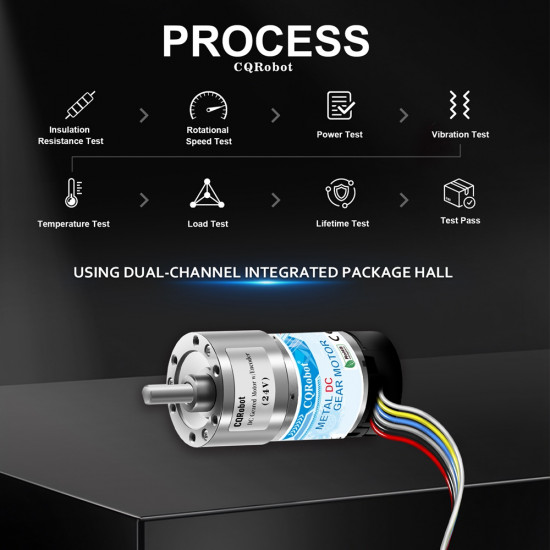150:1 Metal DC Geared-Down Motor 37Dx65L mm 24V, with 64 CPR Encoder and Mounting Bracket. 150:1 Metal DC Geared-Down Motor 37Dx65L mm 24V, with 64 CPR Encoder and Mounting Bracket.