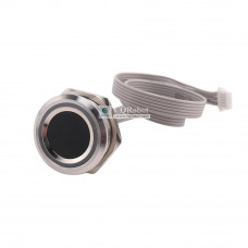 Round-Stainless Steel Threaded Capacitive Fingerprint Sensor (with LED)