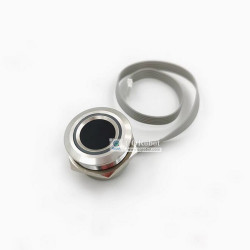 Round-Stainless Steel Threaded Capacitive Fingerprint Sensor (with LED)