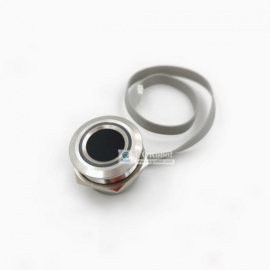 Round-Stainless Steel Threaded Capacitive Fingerprint Sensor (with LED)