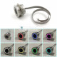 Round-Stainless Steel Threaded Capacitive Fingerprint Sensor (with LED)