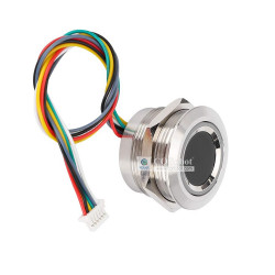 Round-Stainless Steel Threaded Capacitive Fingerprint Sensor (with LED)