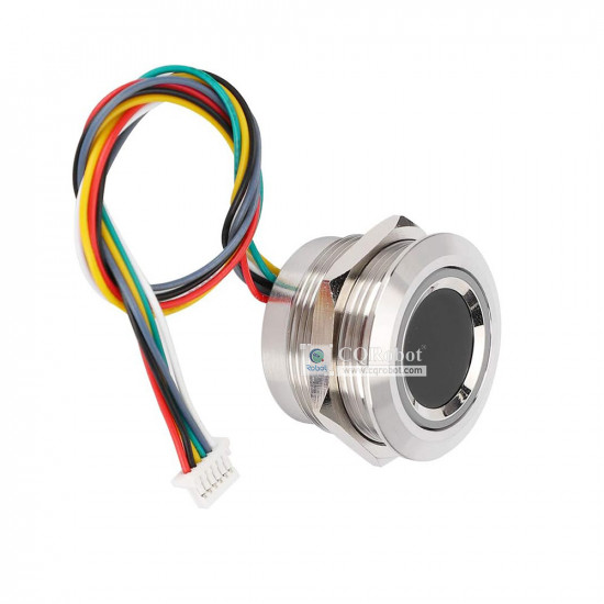 Round-Stainless Steel Threaded Capacitive Fingerprint Sensor (with LED)