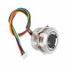 Round-Stainless Steel Threaded Capacitive Fingerprint Sensor (with LED)
