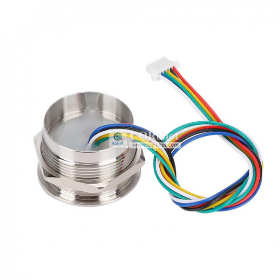 Round-Stainless Steel Threaded Capacitive Fingerprint Sensor (with LED)
