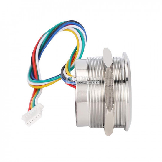 Round-Stainless Steel Threaded Capacitive Fingerprint Sensor (with LED)