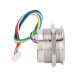 Round-Stainless Steel Threaded Capacitive Fingerprint Sensor (with LED)
