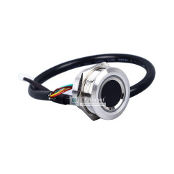 Round-Stainless Steel Threaded Capacitive Fingerprint Sensor (with LED)