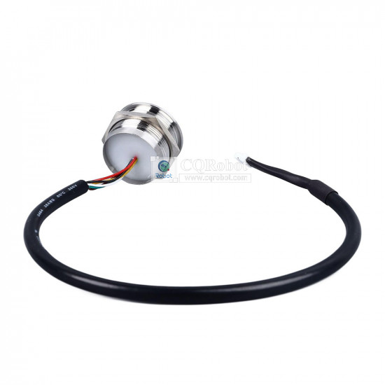 Round-Stainless Steel Threaded Capacitive Fingerprint Sensor (with LED)