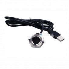 Round-Stainless Steel Threaded Capacitive Fingerprint Sensor (with LED)