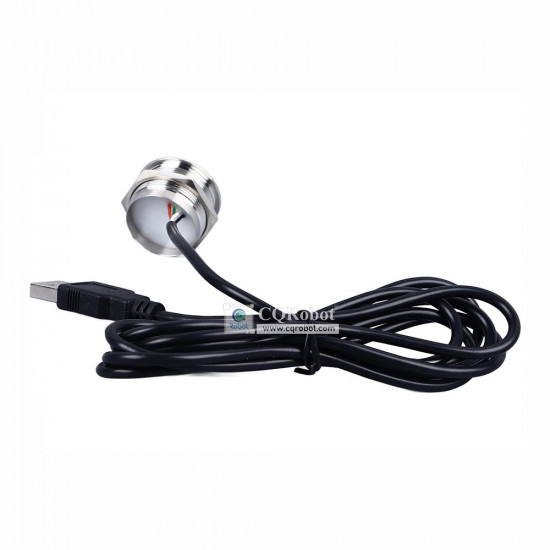 Round-Stainless Steel Threaded Capacitive Fingerprint Sensor (with LED)