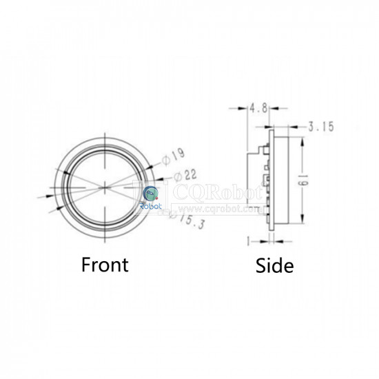 Round-Capacitive Fingerprint Recognition Module (with LED)