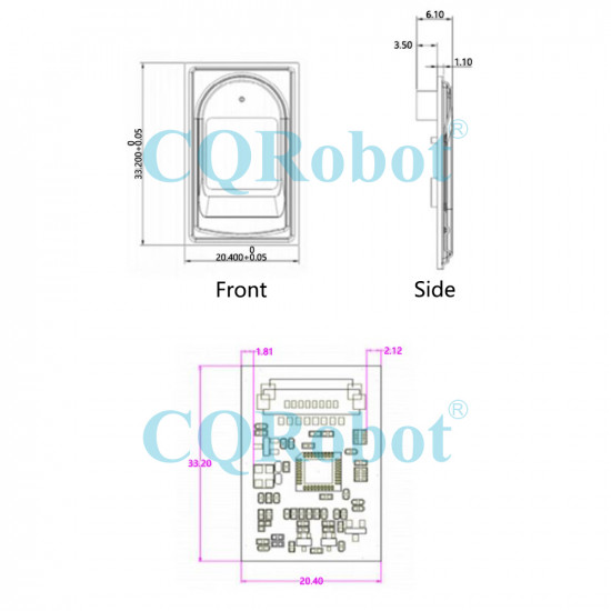 1016D-200 Capacitive Fingerprint Recognition Module 1016D-200 Capacitive Fingerprint Recognition Module